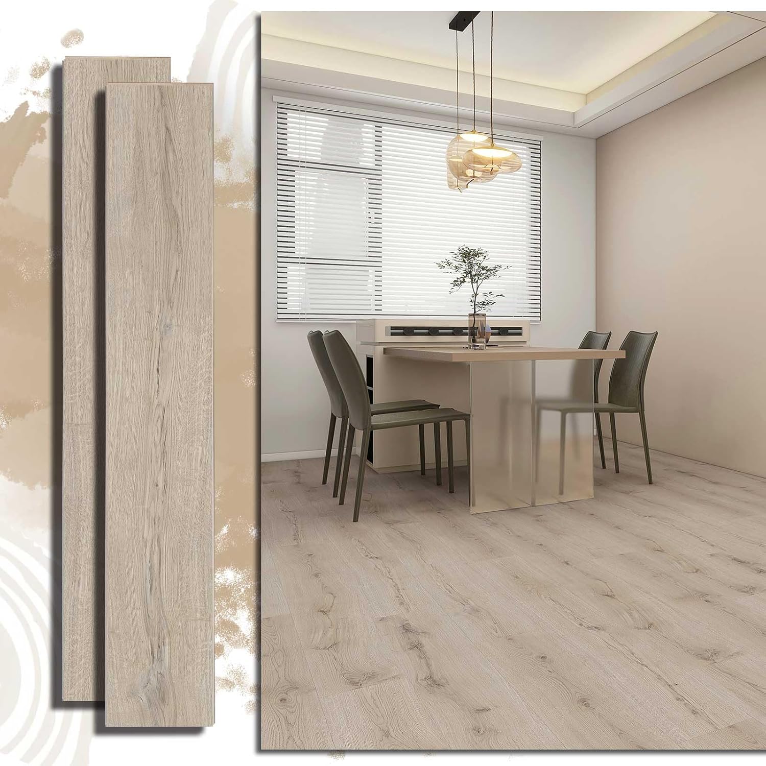 Premium Sandy Oak Rigid Planks with Anti-Slip Protection
